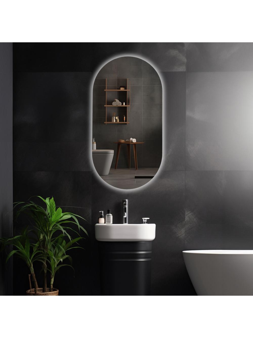 LUSTRO ŚCIENNE LED EGG 60x80 cm