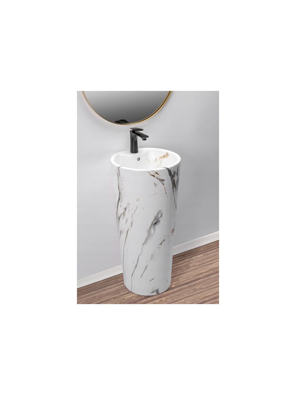 Umywalka Ceramiczna Wolnostojąca Blanka Marble Marmur
