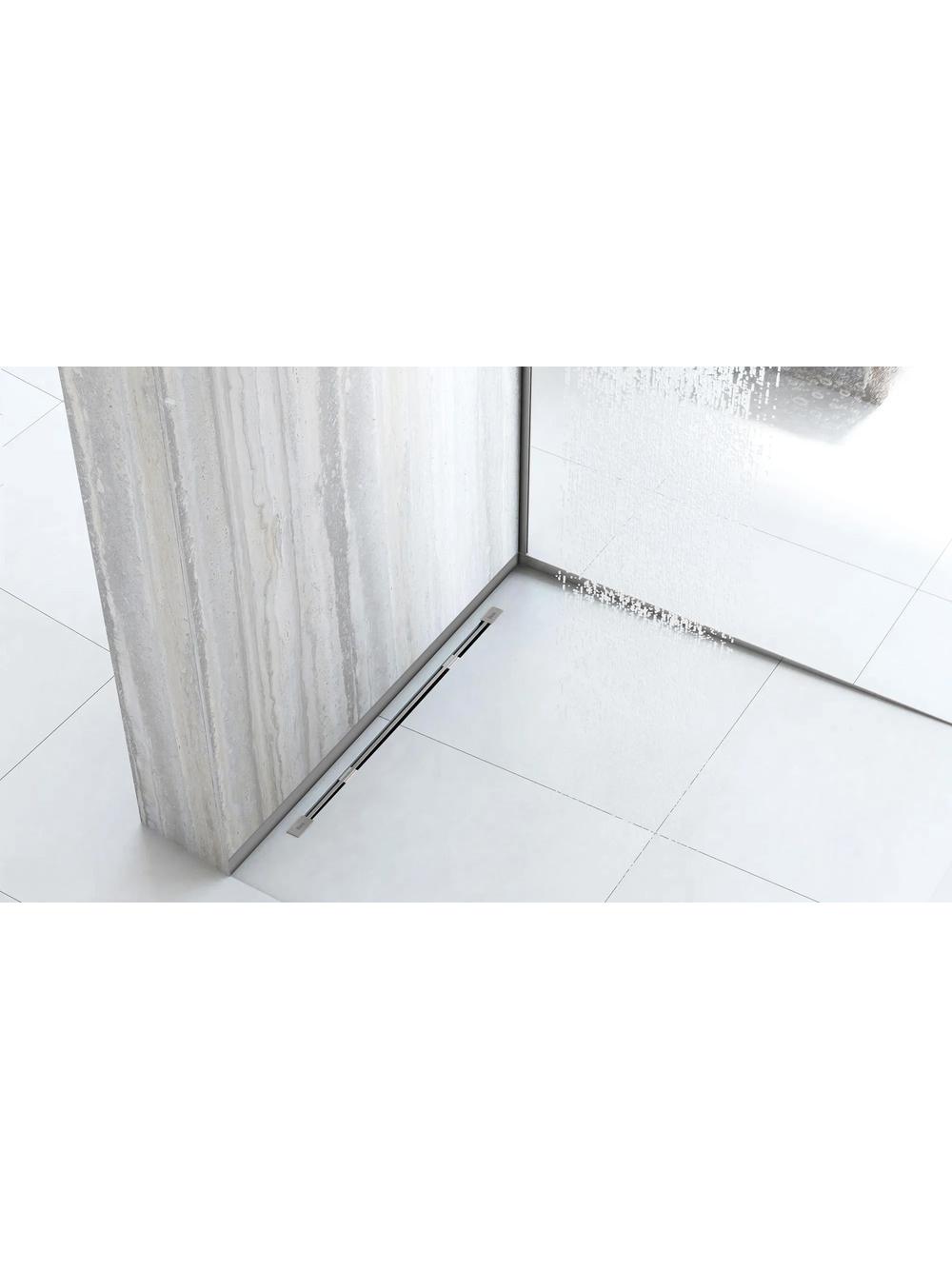 Listwa brodzikowa czołowa 130cm Nikiel Szczotkowany