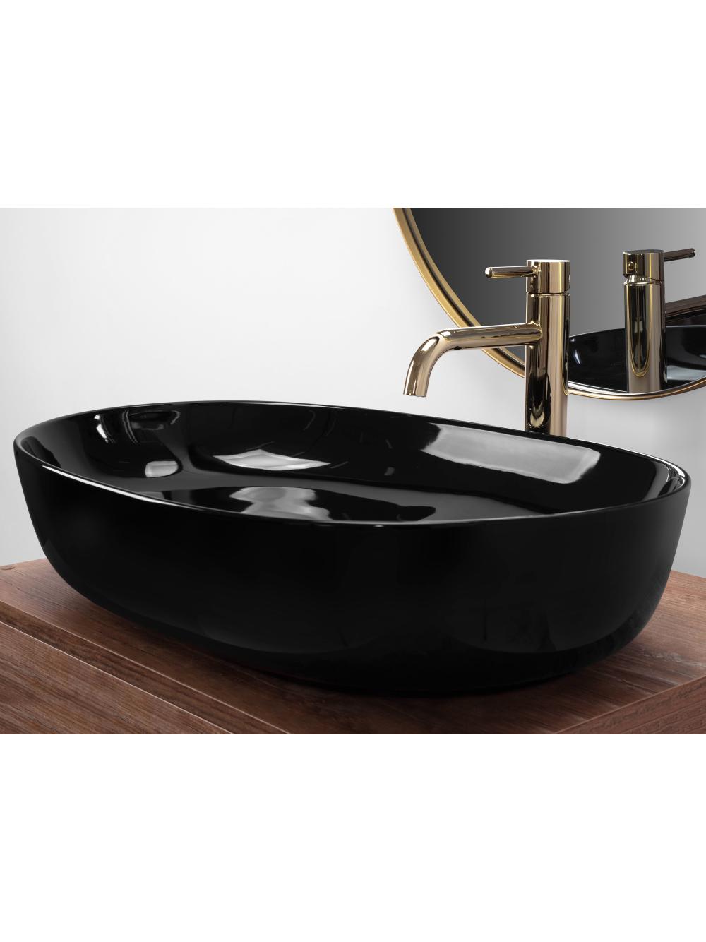 Umywalka nablatowa Rea CLEO 61 Black