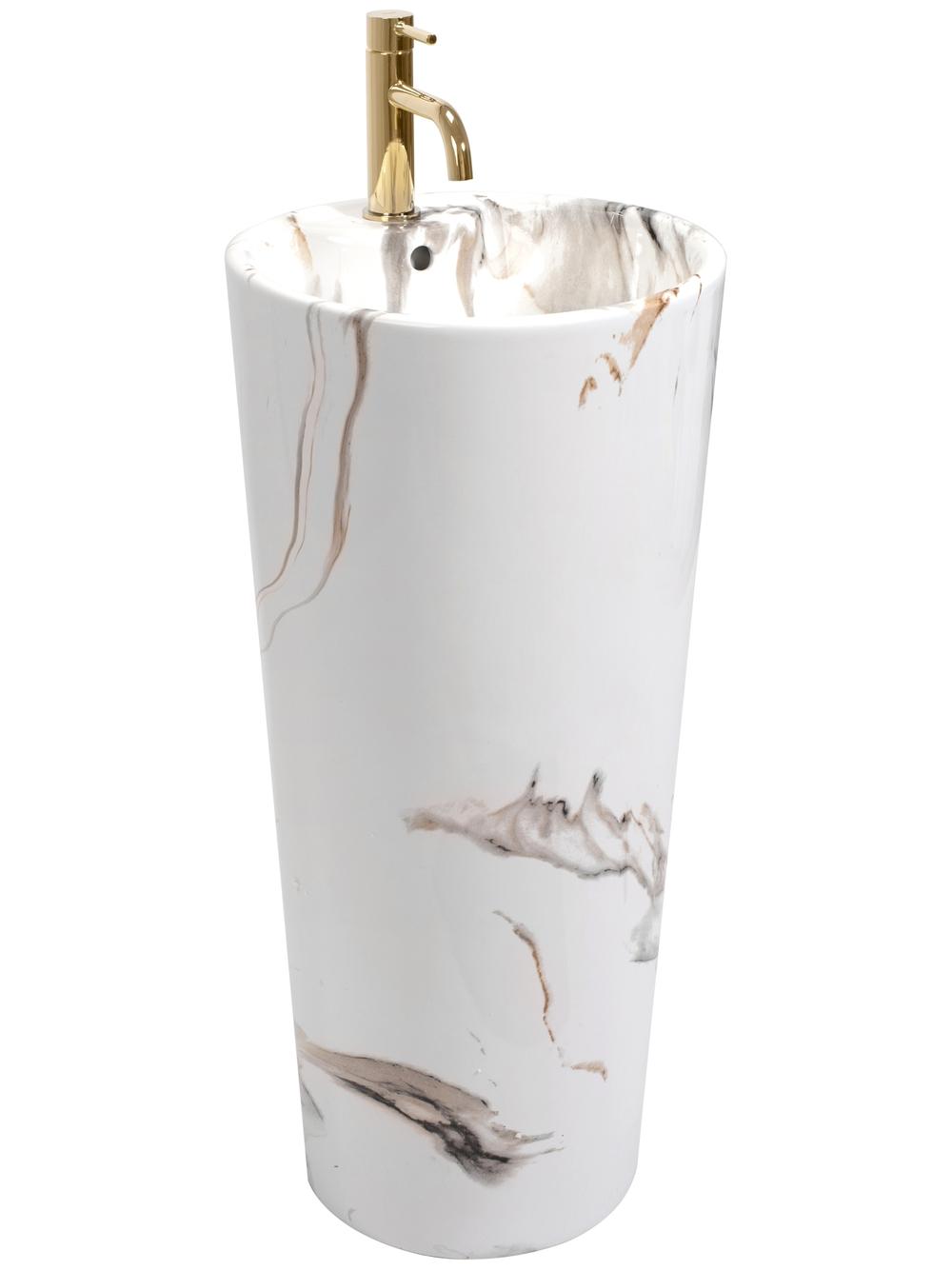 Umywalka Ceramiczna Wolnostojąca Blanka Marble Marmur