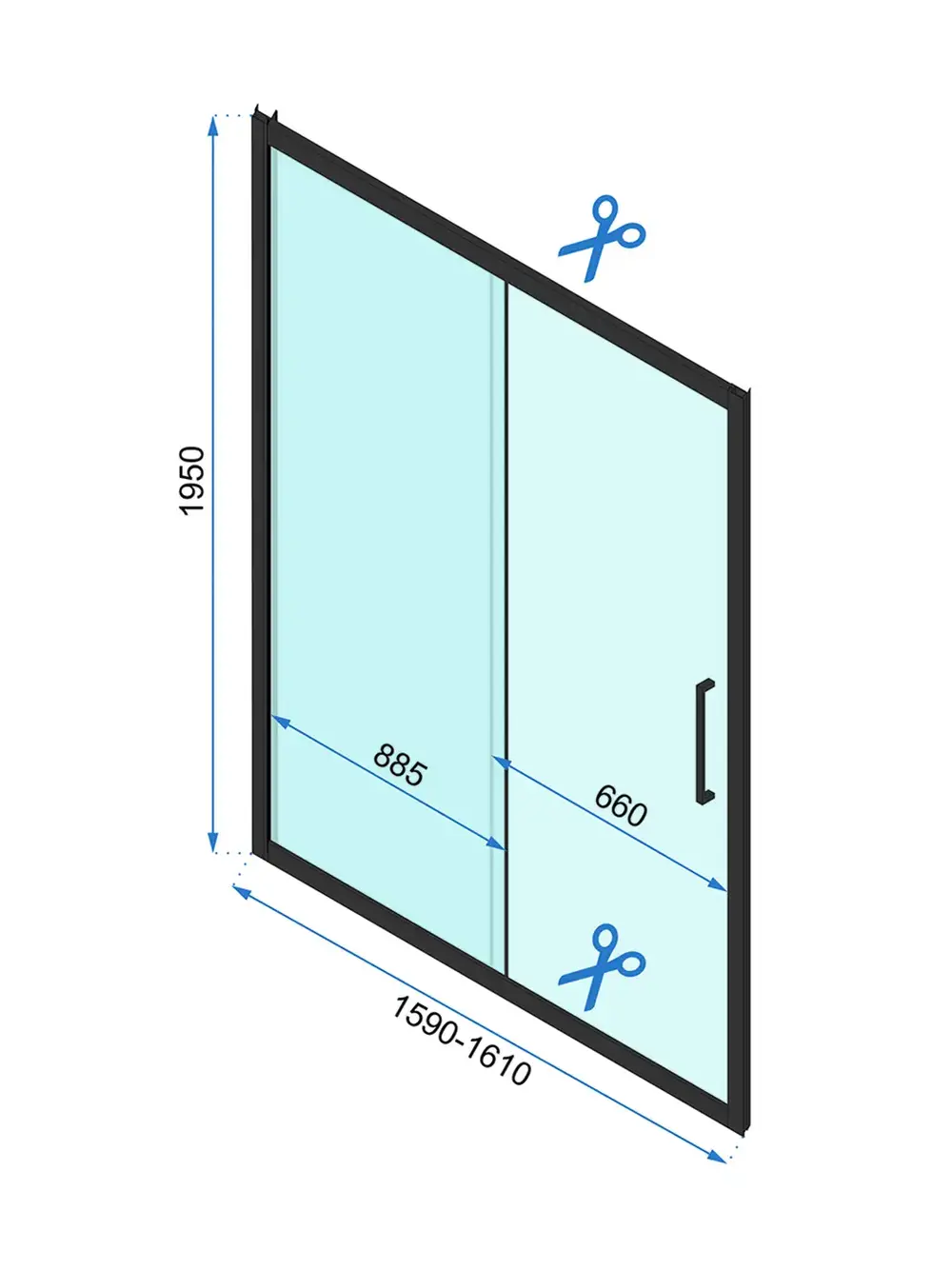 Drzwi Prysznicowe Przesuwne REA Rapid Slide 160 Złote Szczotkowane