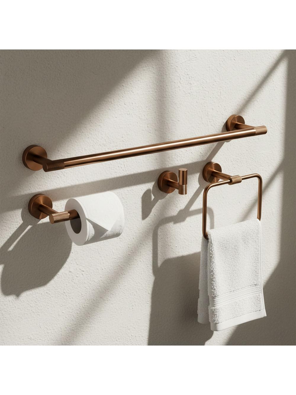 Juego de accesorios de baño GRID Brush Copper 4 piezas