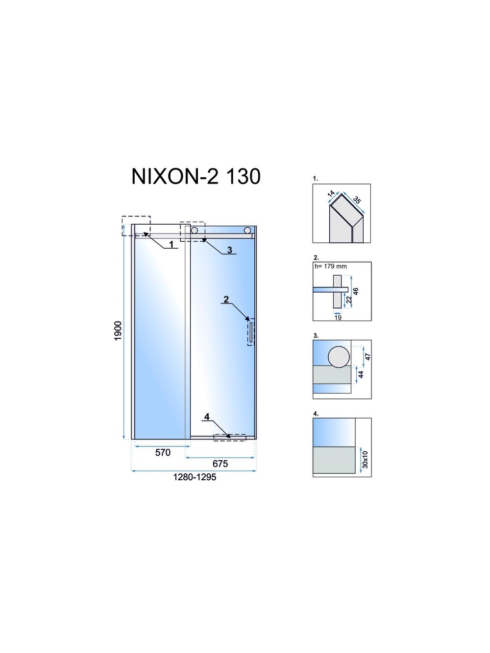 Drzwi prysznicowe Rea Nixon-2 130