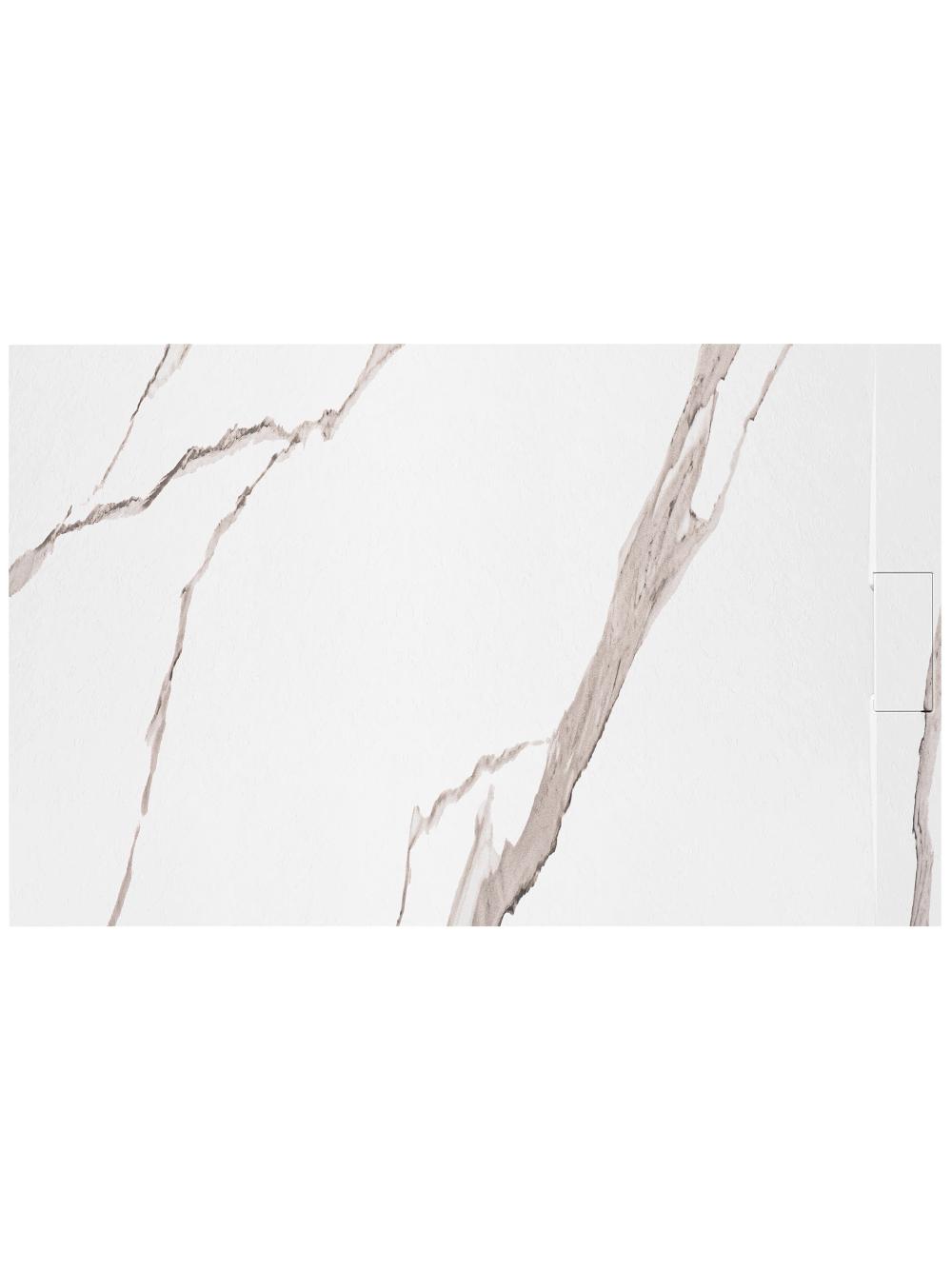 Brodzik prysznicowy Bazalt CARRARA WHITE 80x100