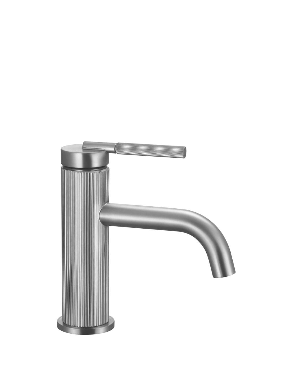 Bateria Umywalkowa REA Argon Nikiel Szczotkowany Niska