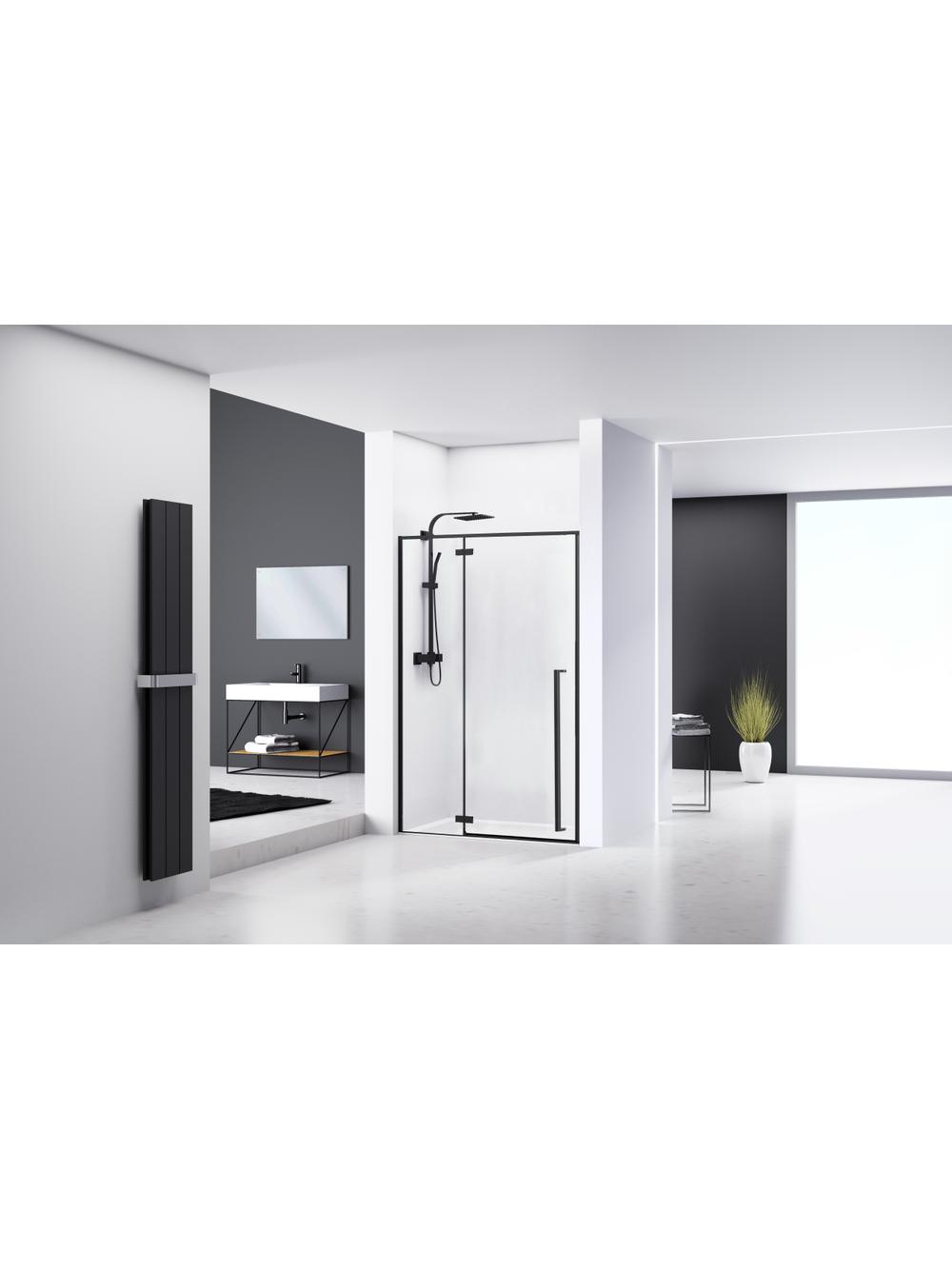 Drzwi prysznicowe FARGO BLACK MAT 100