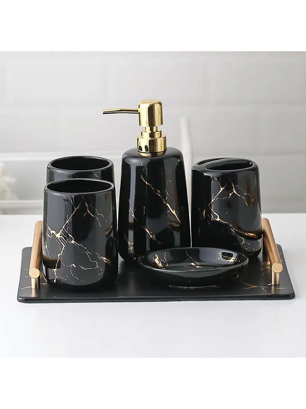 Zestaw łazienkowy ceramiczny 322123 Czarny