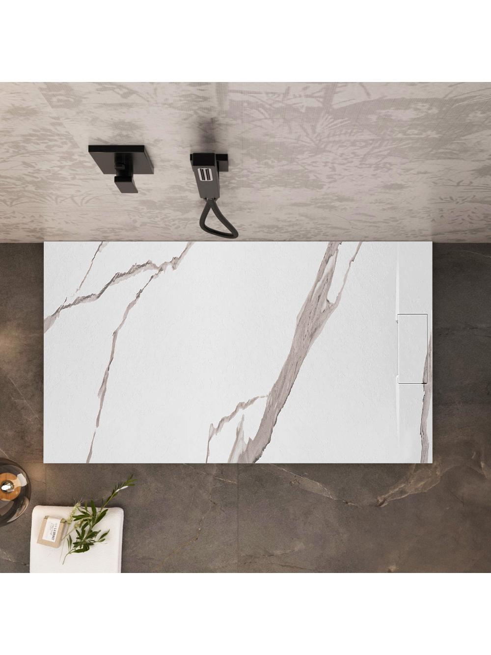 Brodzik prysznicowy Bazalt CARRARA WHITE 90x120