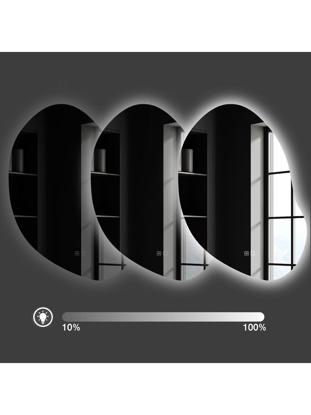 LED sienas spogulis 80x60cm CLOUD C