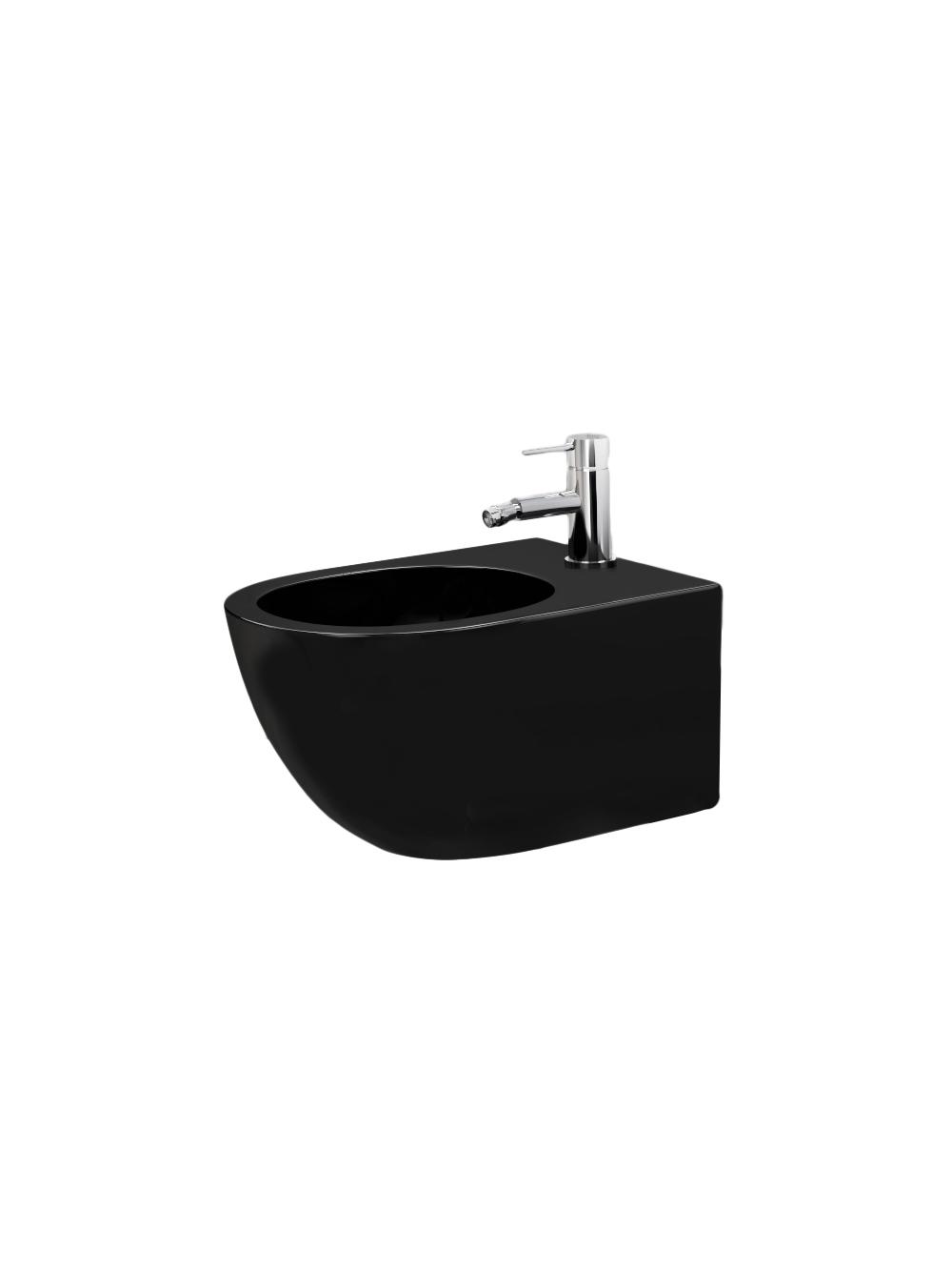 Bidet podwieszany Carlo Mini Czarny matowy