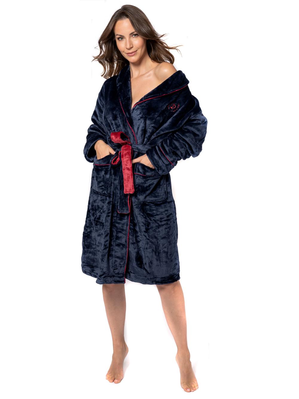 Szlafrok Damski Roger Navy Red M