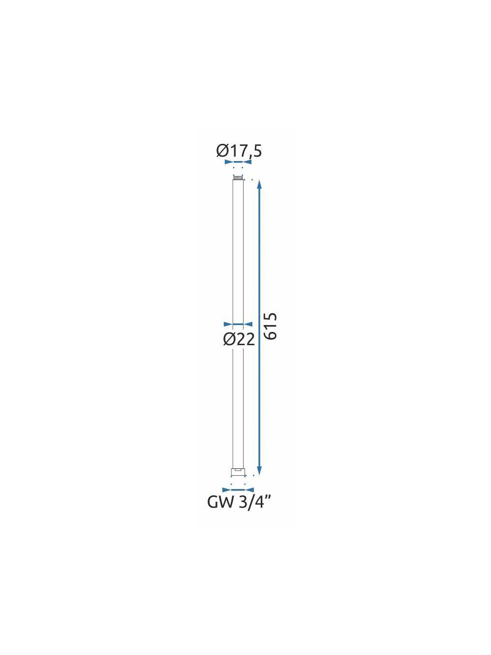 Przedłużka do zestawu wannowo-prysznicowego CZARNY 60cm