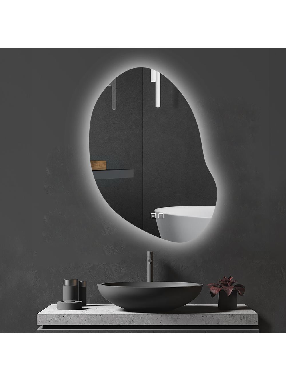 LED sienas spogulis 80x60cm CLOUD C