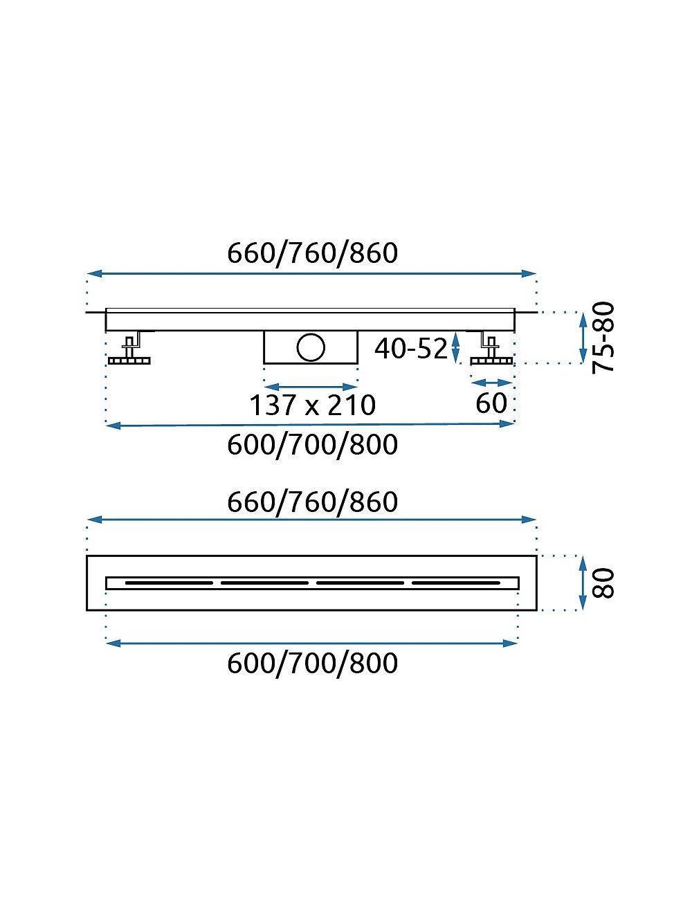 Odpływ Liniowy REA FILO Stal szczotkowana 60