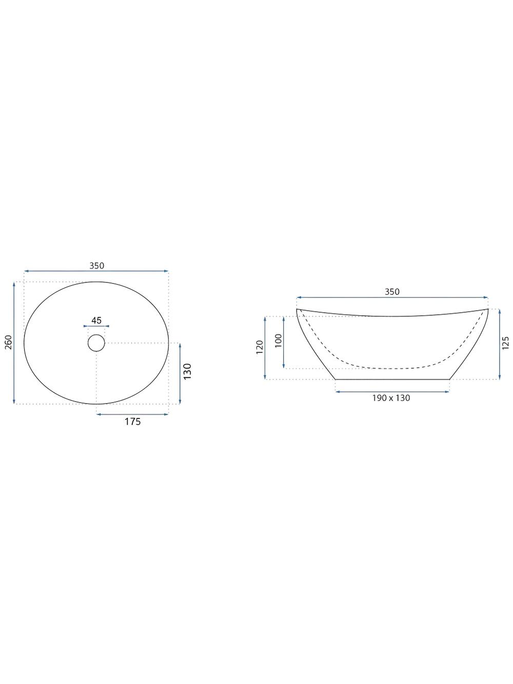 Countertop washbasin REA Sofia Mini Kashmir