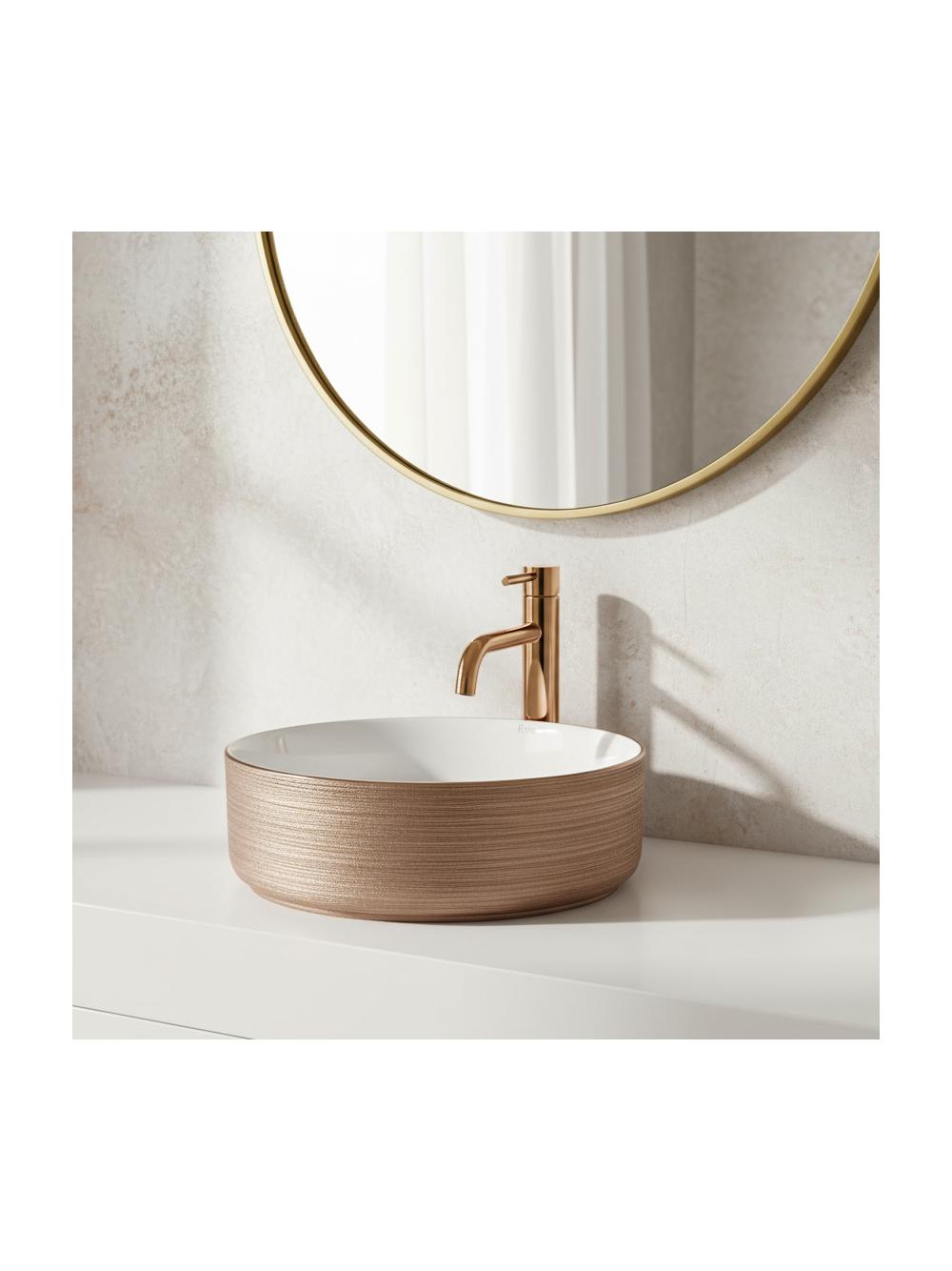 Kriauklė stalviršio Rea Sami Brush Rose Gold