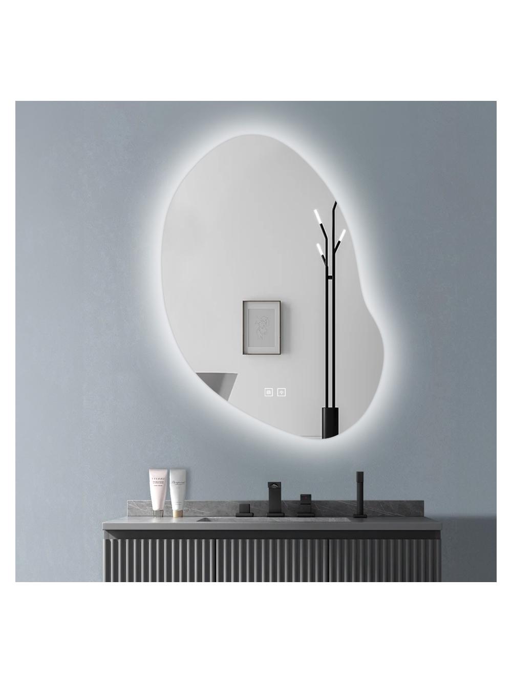 LED sienas spogulis 80x60cm CLOUD C