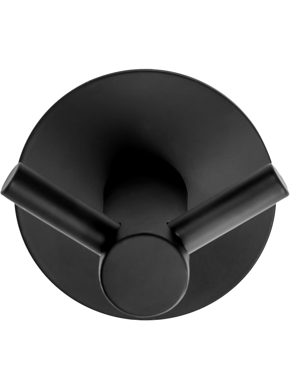 Cabide de banheiro com dois braços, preto 322216A