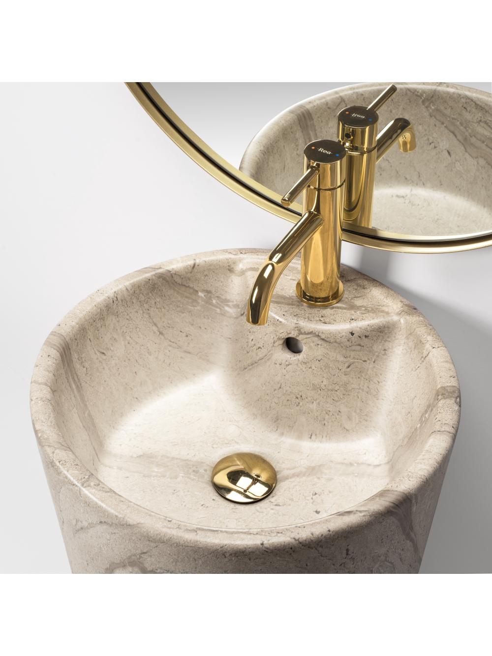 Umywalka Ceramiczna Wolnostojąca Blanka Natural Matt Marmur