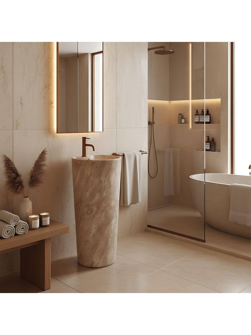 Lavoar freestanding de sine stătător Ceramic Rea Blanka Savana Matt