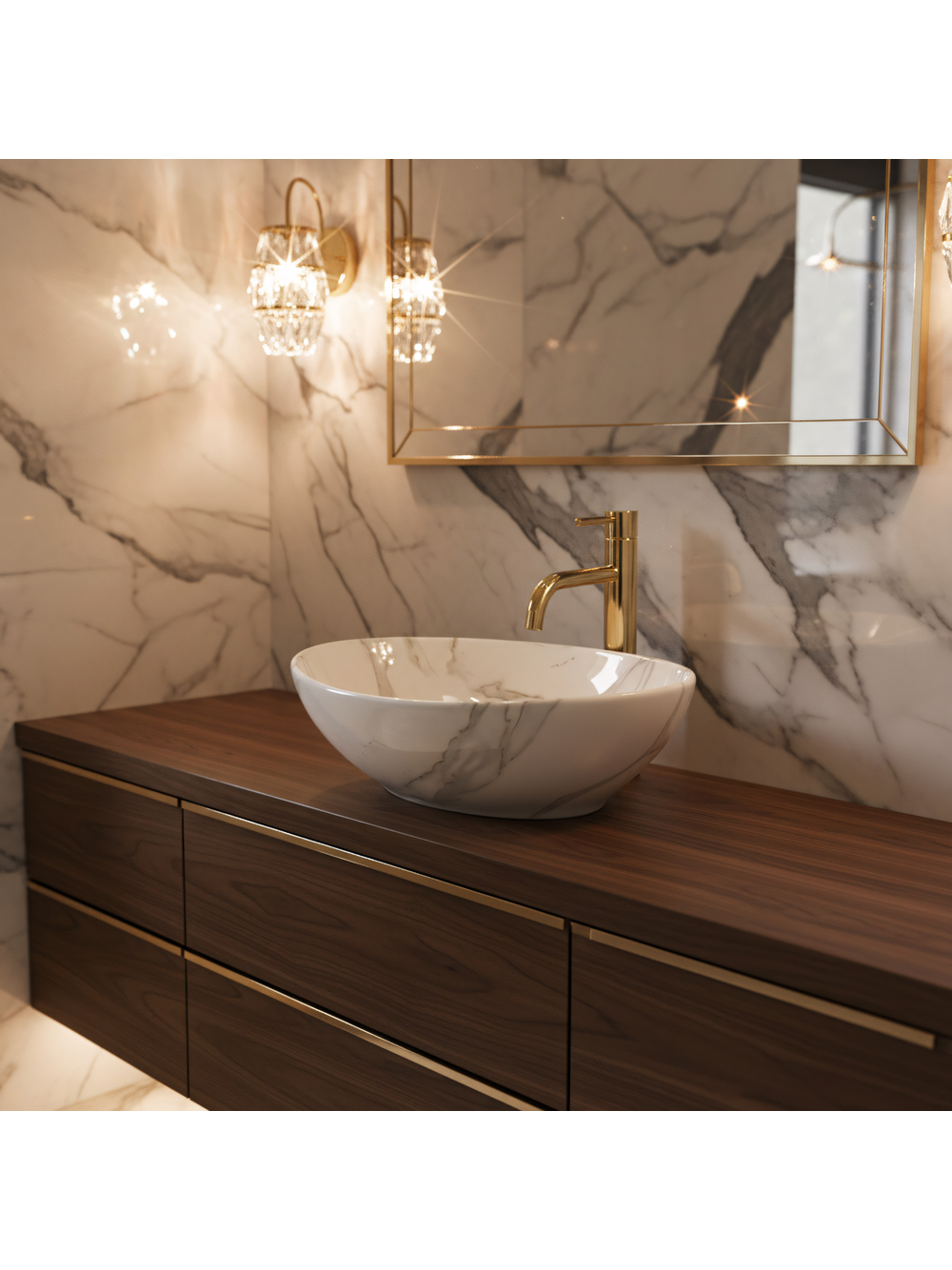 Umywalka nablatowa Rea Sofia Aiax Shiny