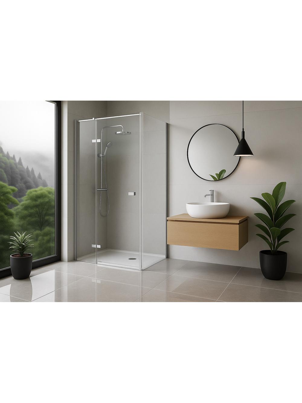 Cabine de duche Rea Atlas 120x90 Chrome