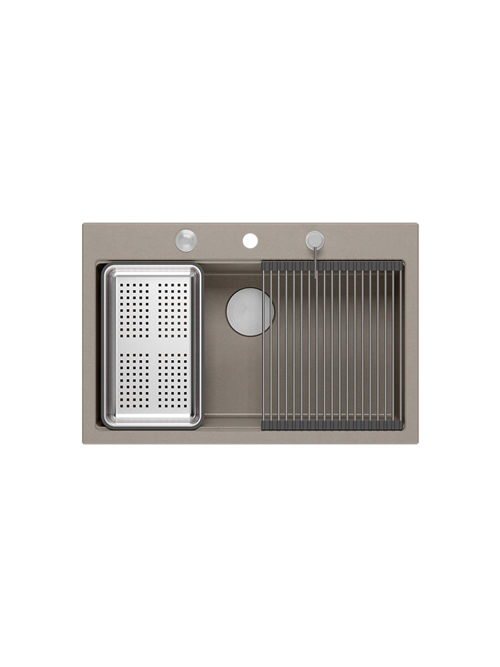 Zlewozmywak granitowy MARC 110 WORKSTATION beż
