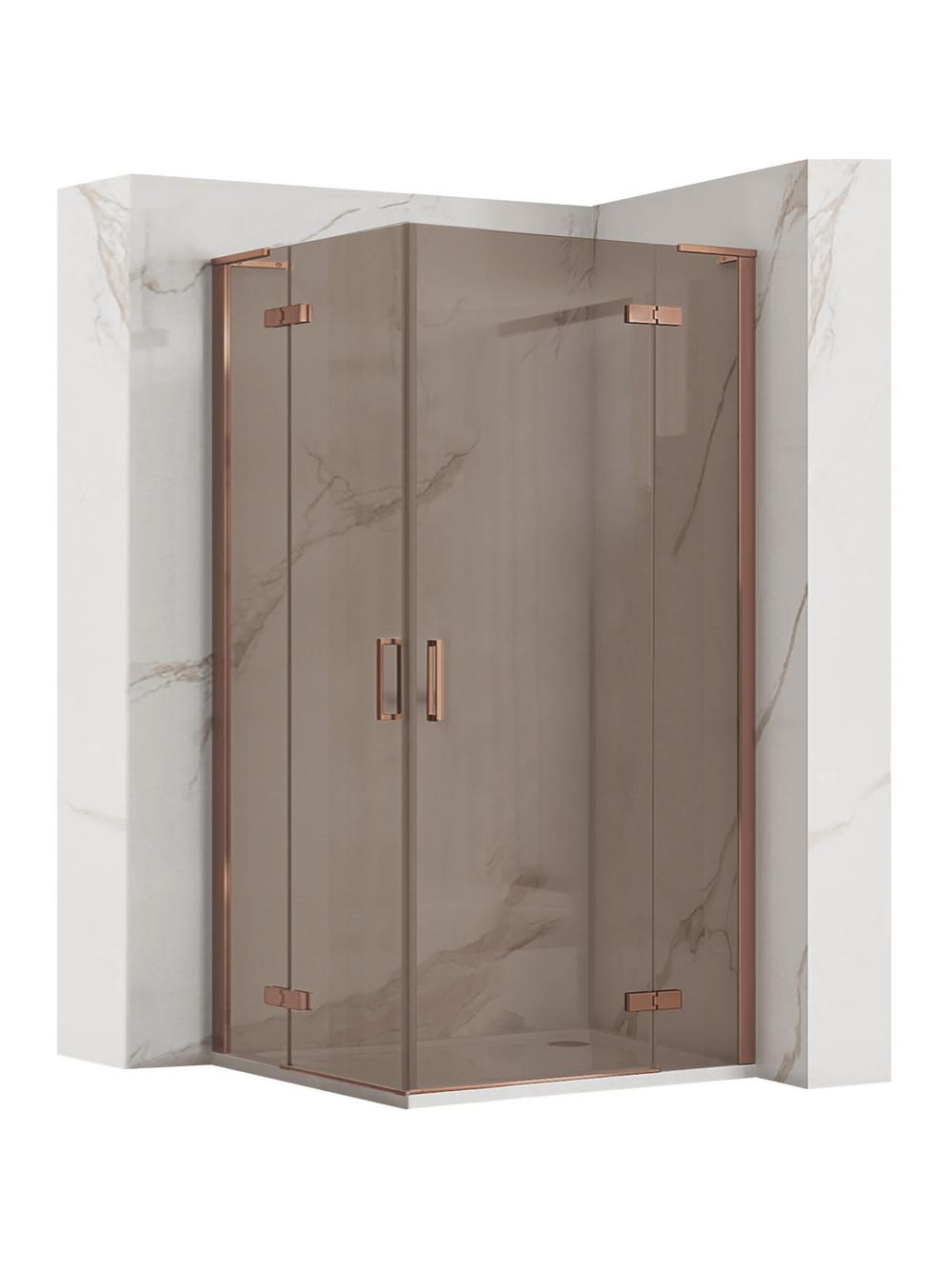 Cabina de ducha REA Hugo Double 90x90 Copper Brush