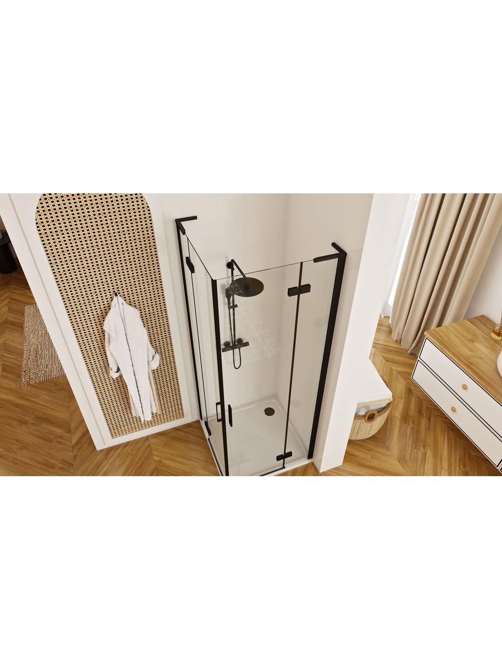 Kabina Prysznicowa REA Hugo Double Czarna 90x90