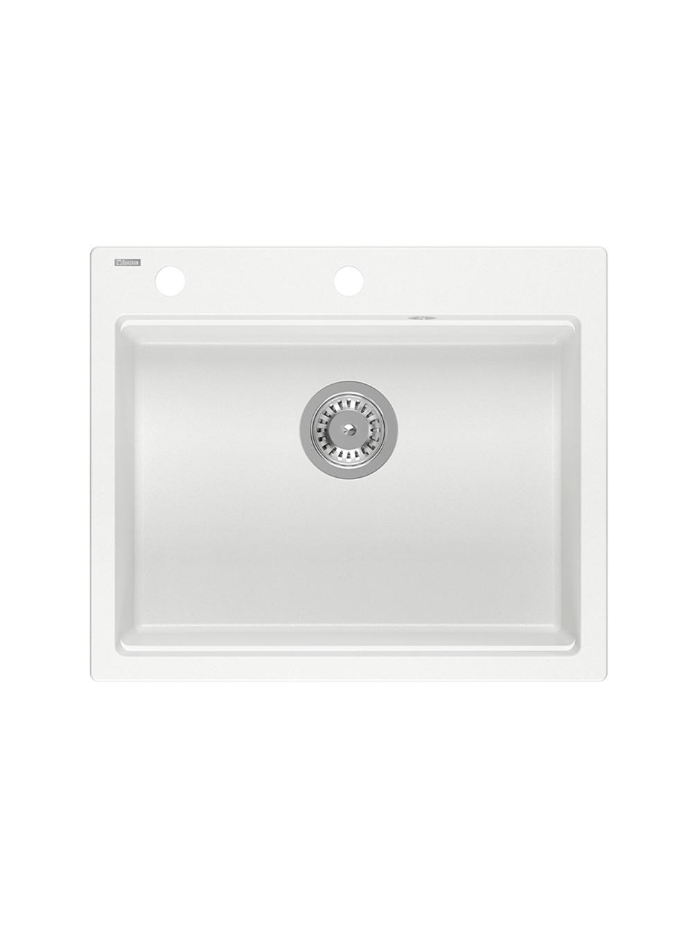 Zlewozmywak granitowy KURT 110 WORKSTATION Biały