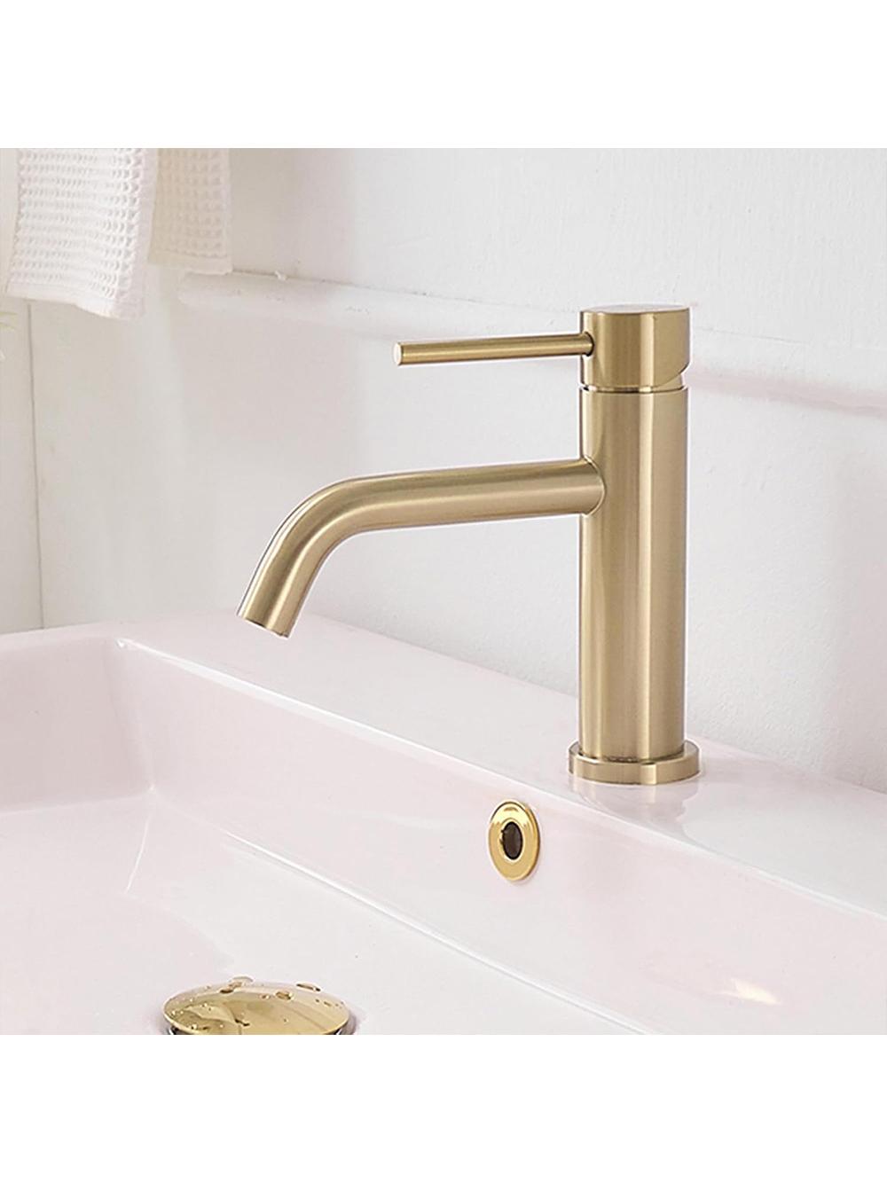 Βρύση χαμηλής λεκάνης REA LUNGO Gold Brushed