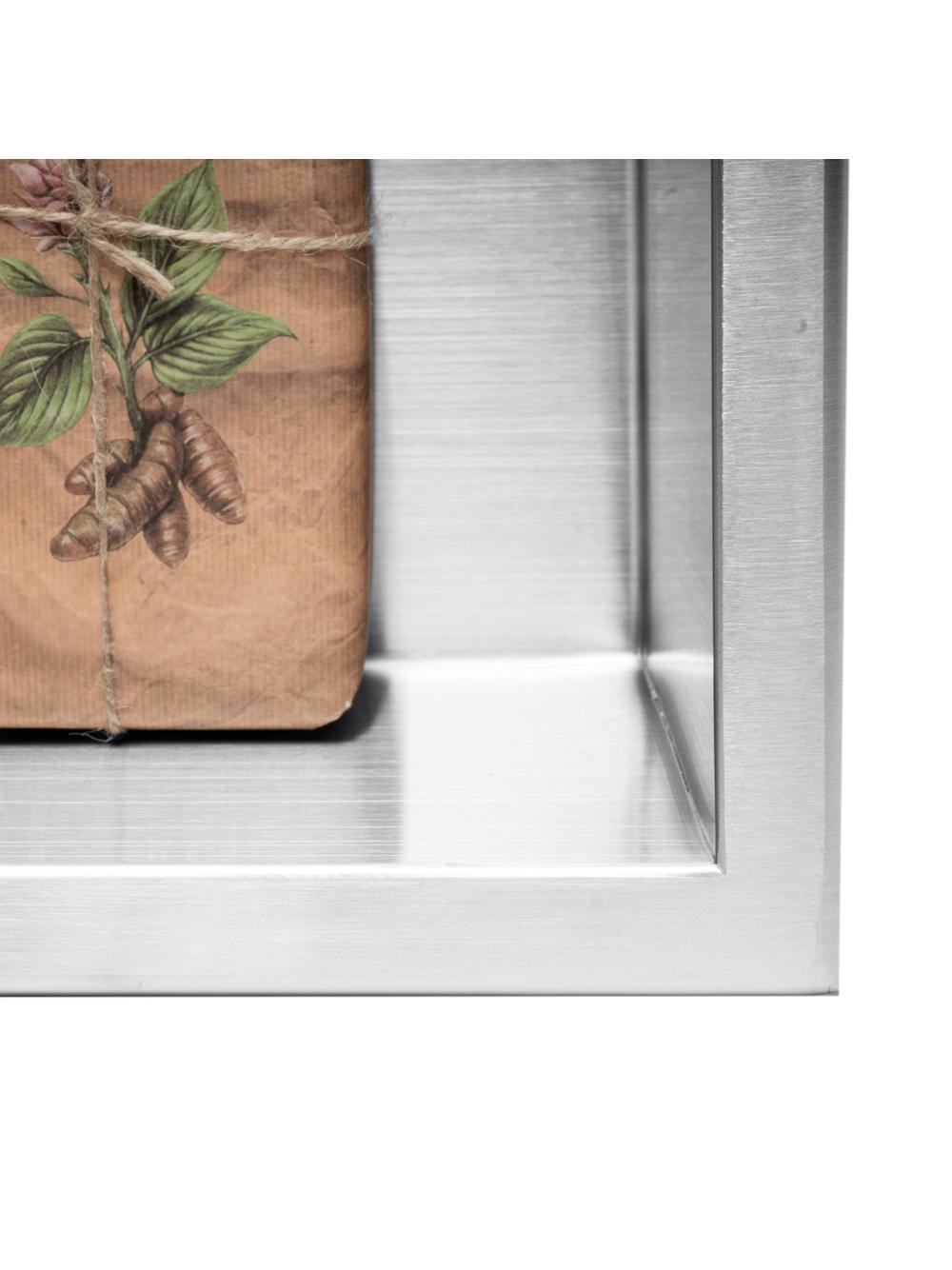 PÓŁKA WNĘKOWA ŁAZIENKOWA 30x45 stal szczotkowana