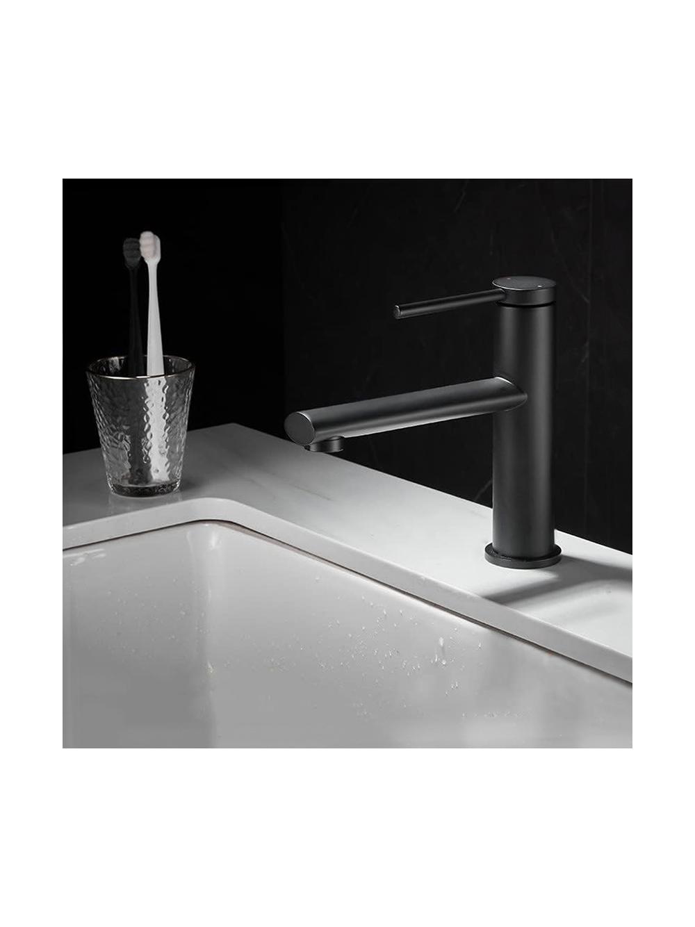 Bateria Umywalkowa REA OVAL Czarna Niska