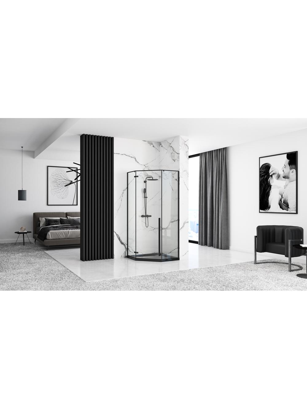 Kabina prysznicowa Rea DIAMOND 90x90 BLACK MAT