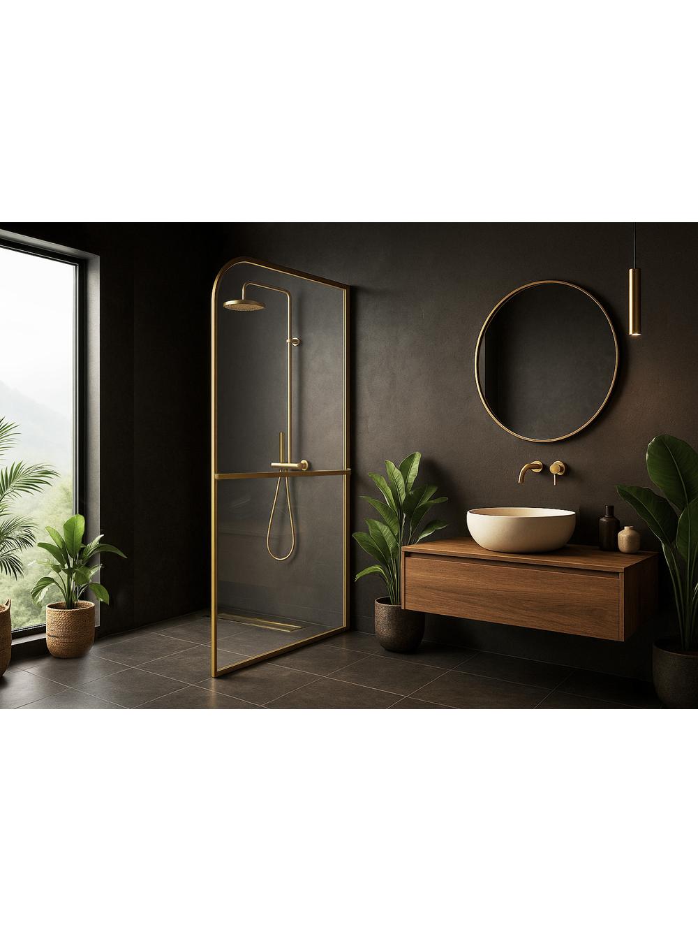 Sprchová zástena Rea Sky Brush Gold 120