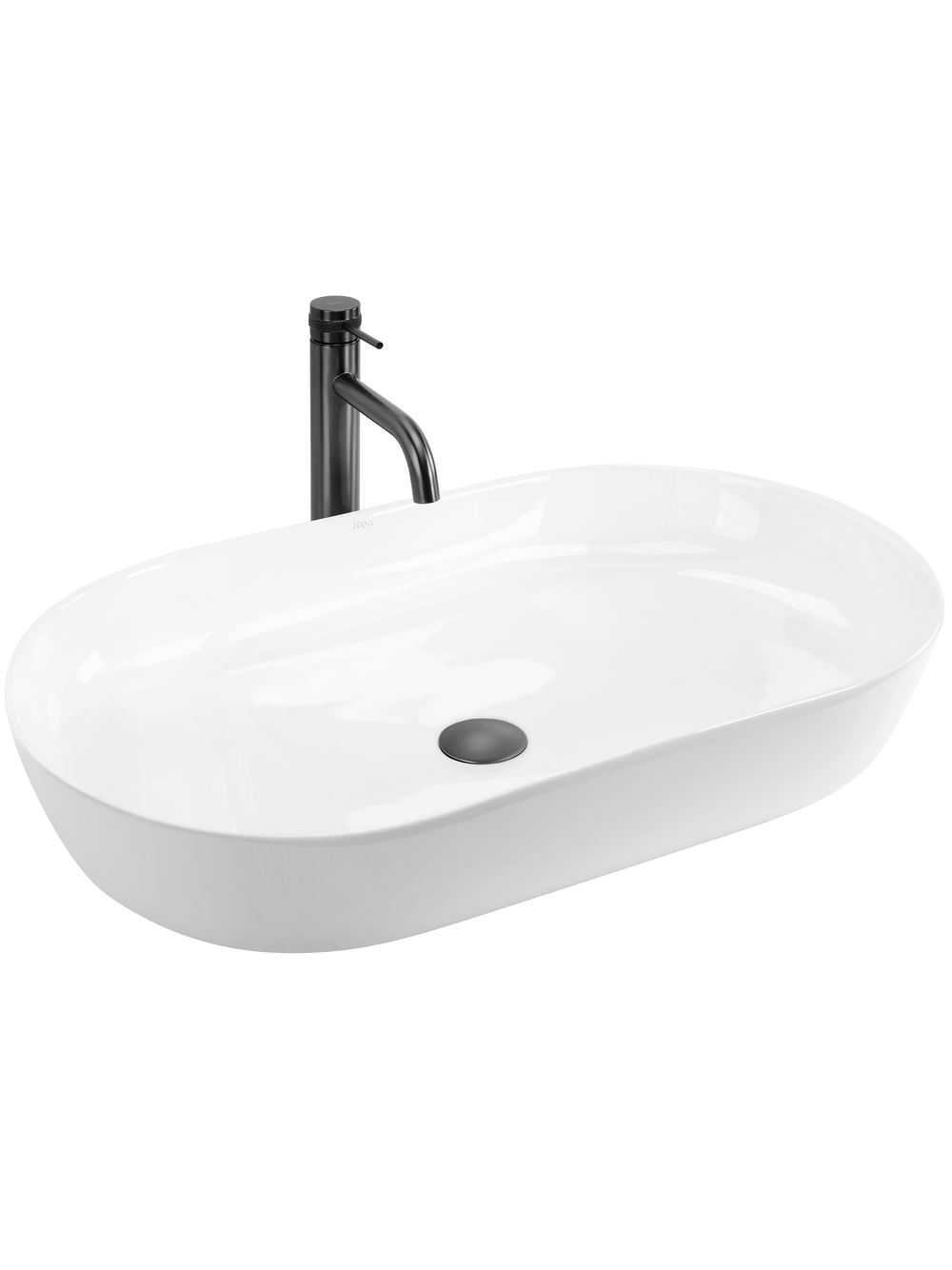 Umywalka nablatowa Rea Cleo 71 White