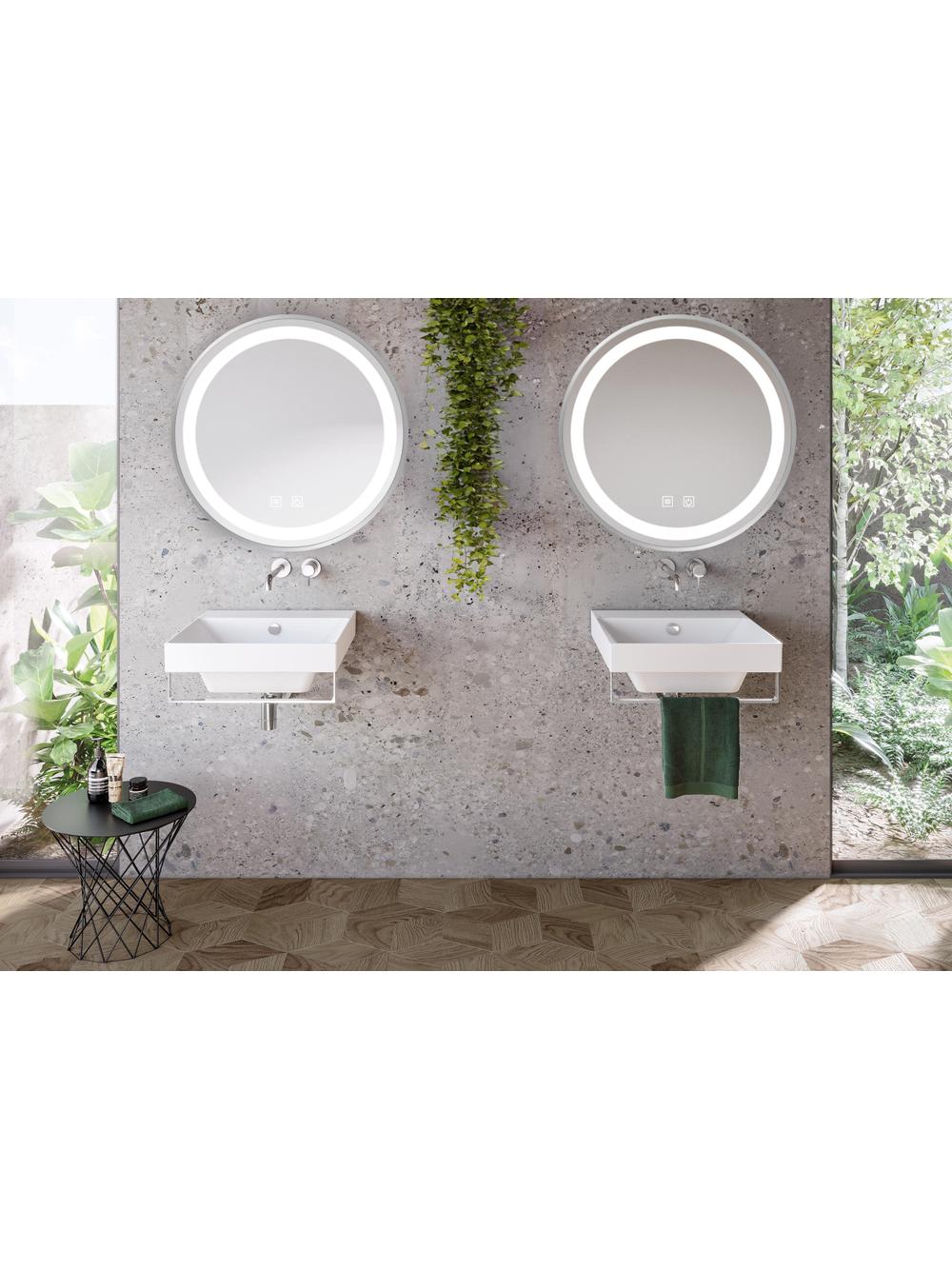 LUSTRO ŚCIENNE LED 60cm MMJ stal szczotkowana