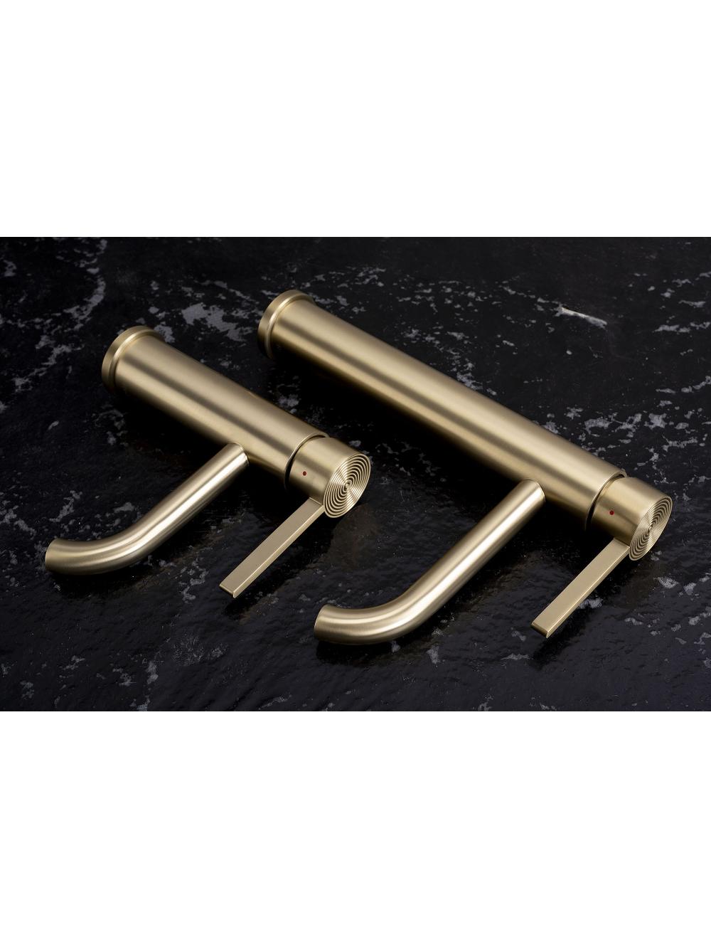 Bateria umywalkowa Rea Foster Złoty Szczotkowany Wysoka