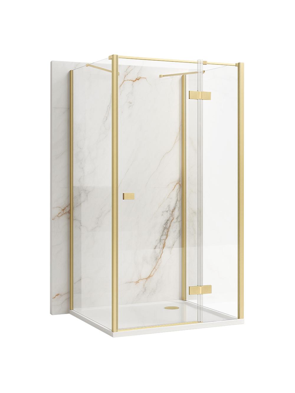 Καμπίνα Ντους Rea Atlas 120x100 Brush Gold