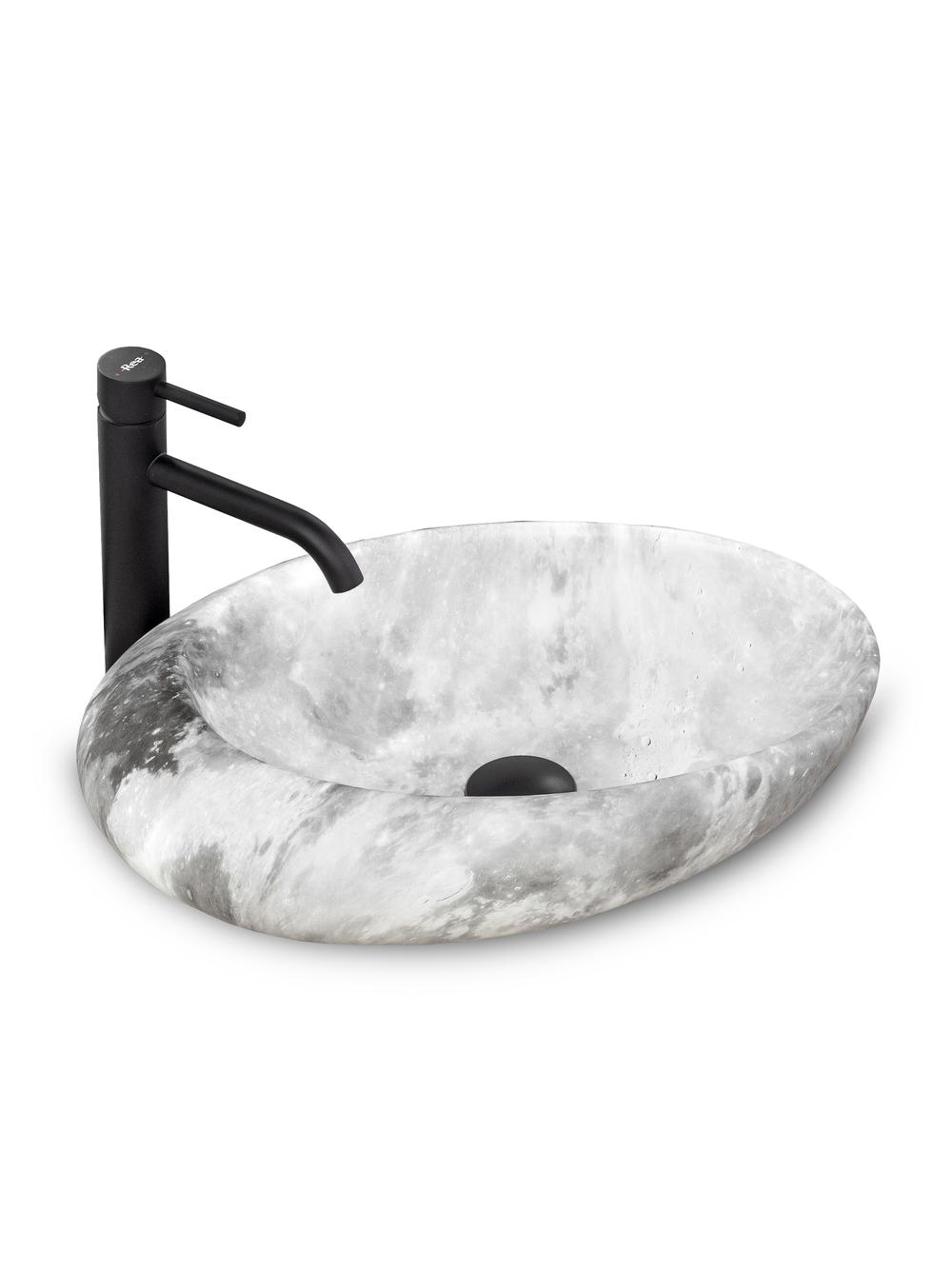 Umywalka nablatowa Rea Roxy C Stone L.GREY
