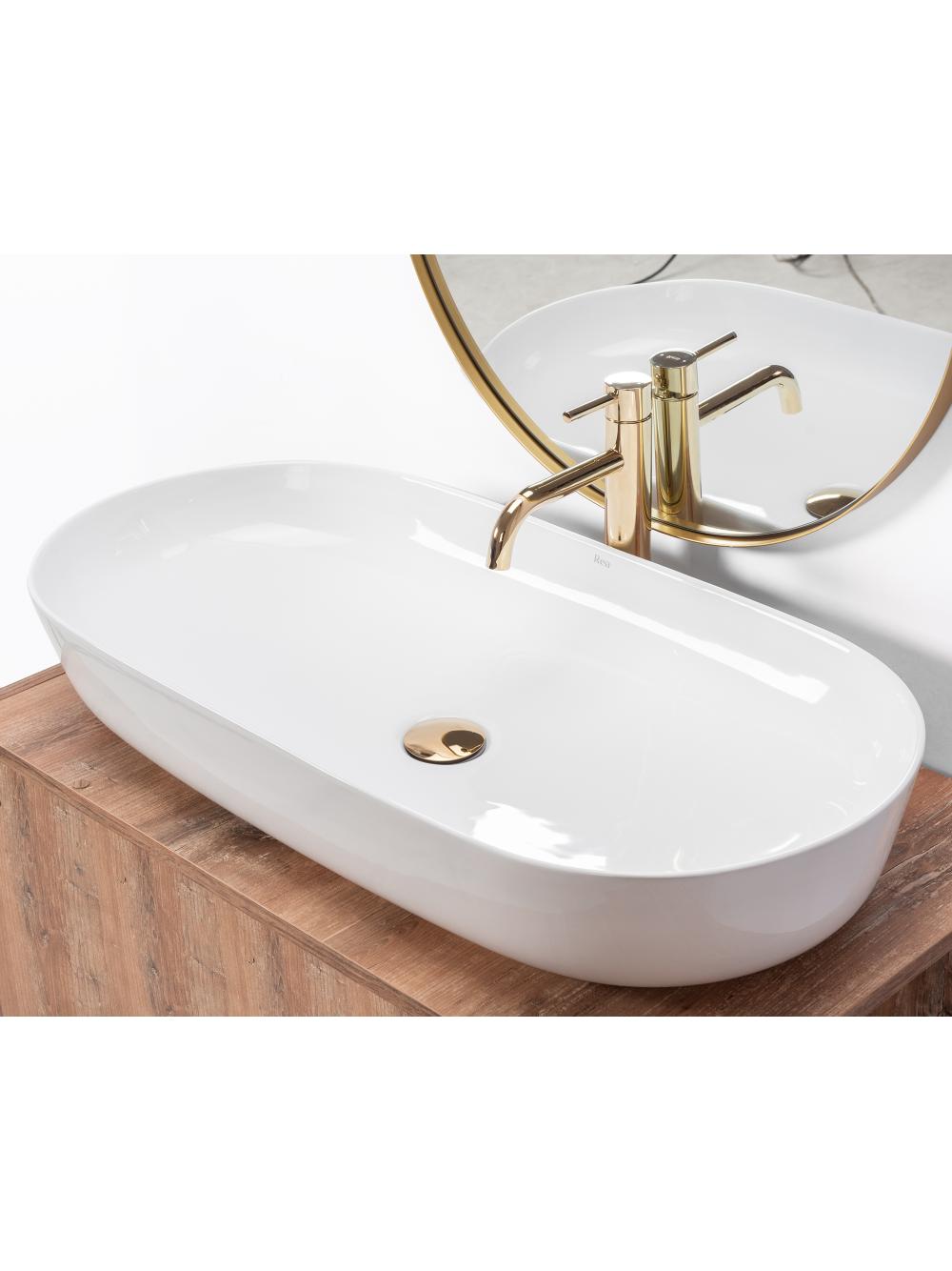 Umywalka Nablatowa REA CLEO 81 White