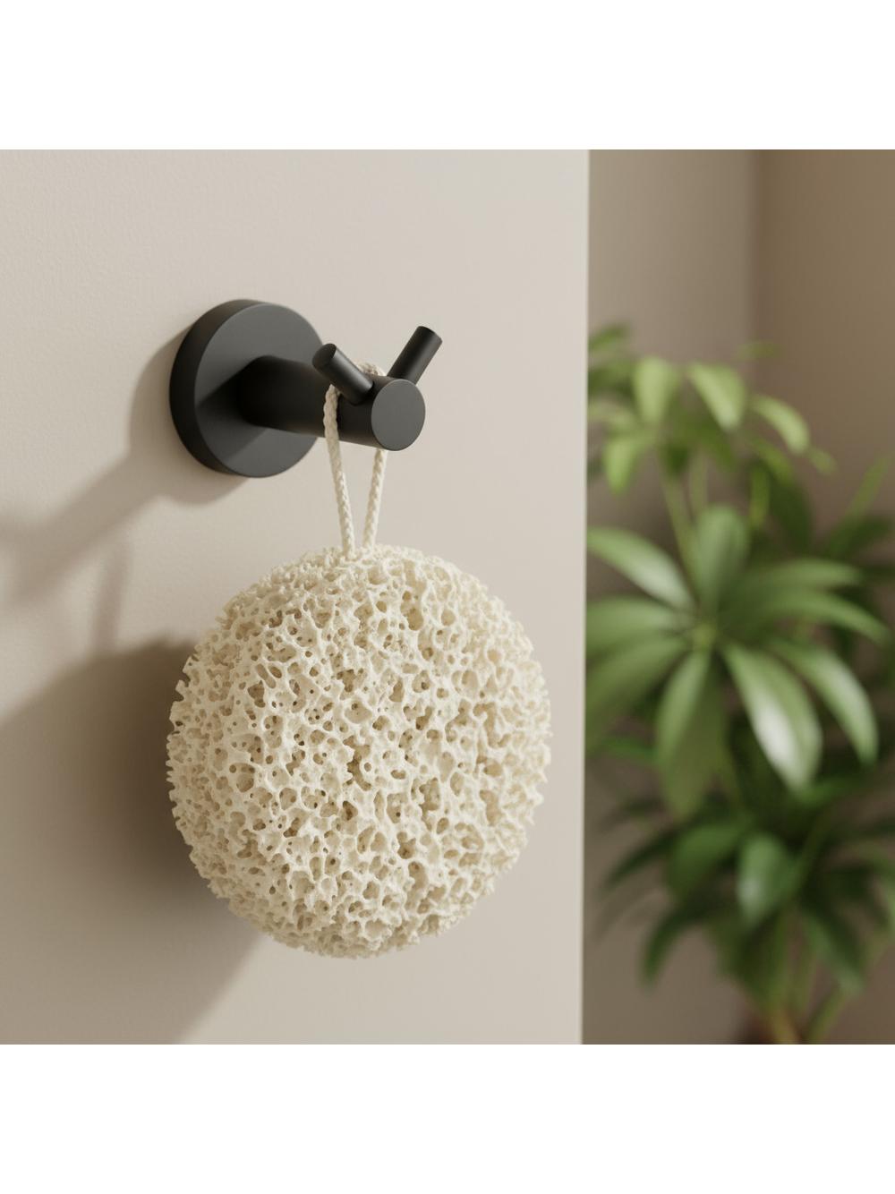 Wieszak łazienkowy Dwuramienny 5605 Leo Czarny