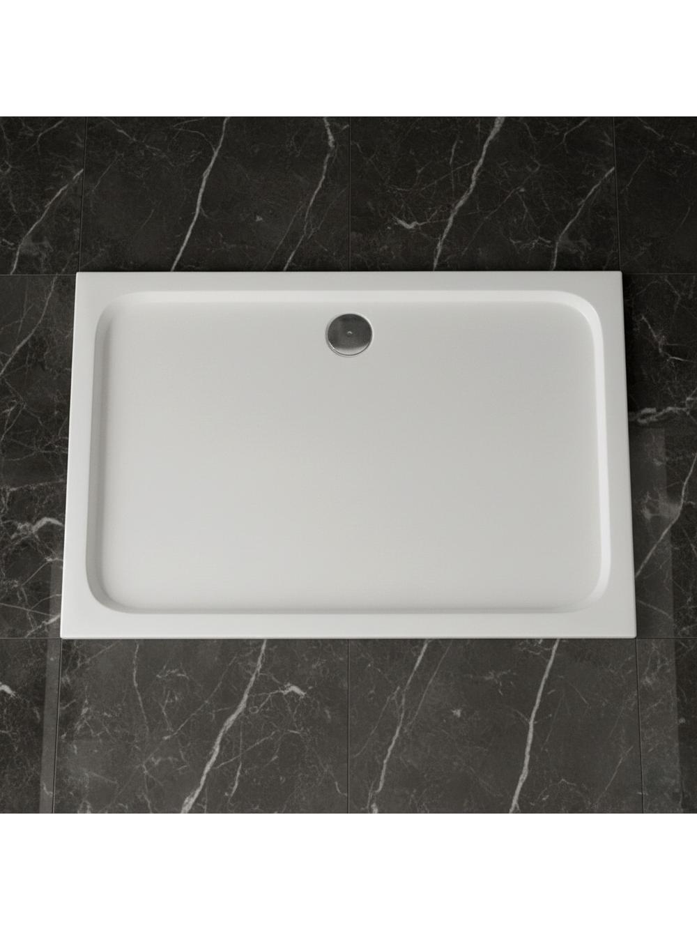 Piatto doccia acrilico Rea Belmond White 80x100