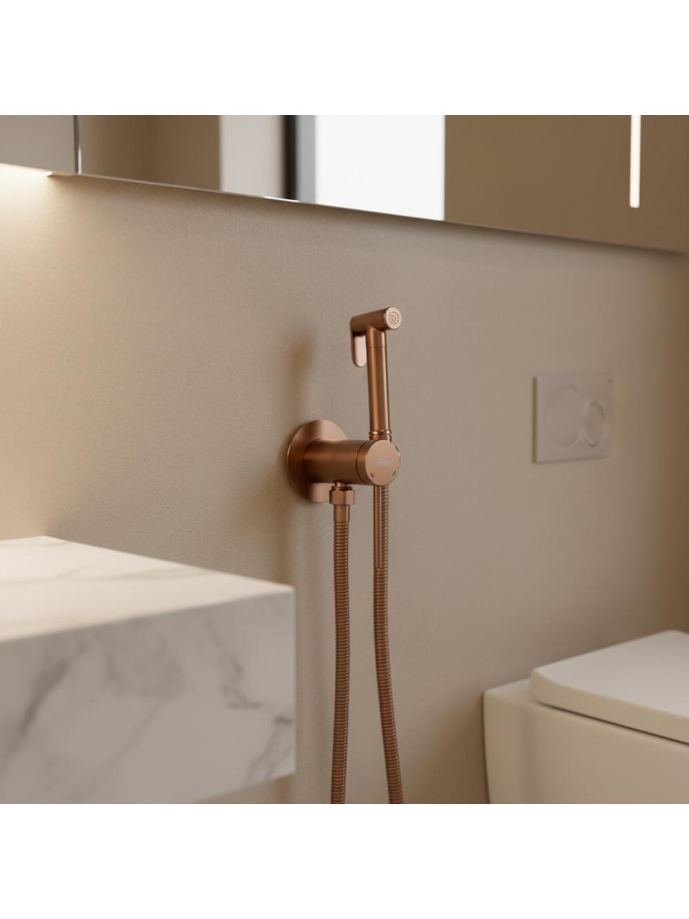 Bidet faucet Foss Clif Brush Copper