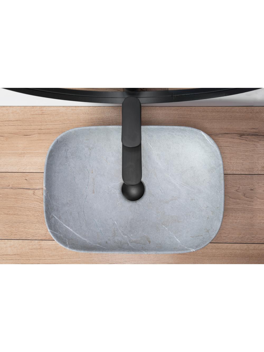 Umywalka nablatowa Rea Livia Grey Mat