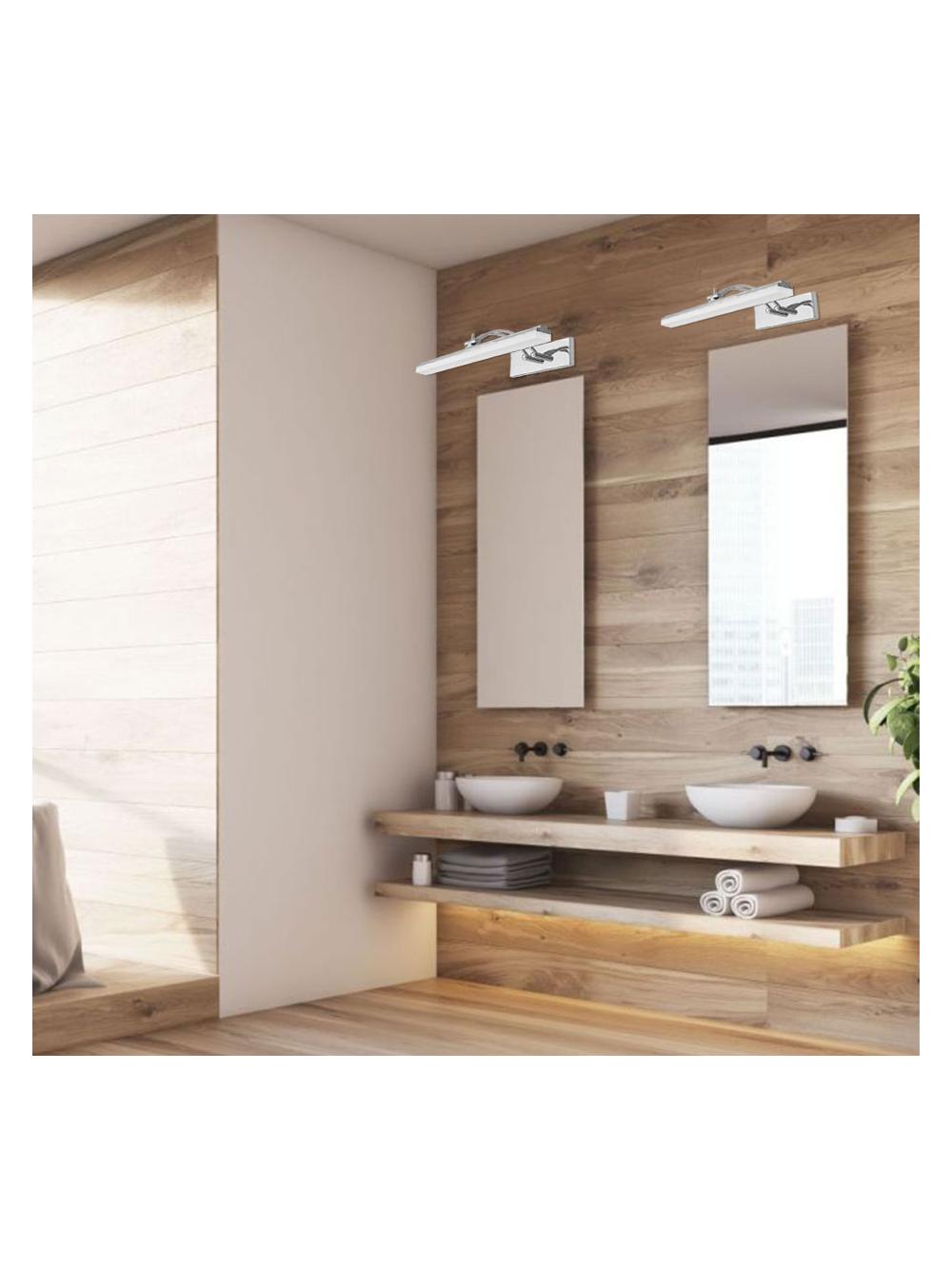 LAMPA KINKIET ŁAZIENKOWY LED NAD LUSTRO 9W 40CM APP372-1W CHROM
