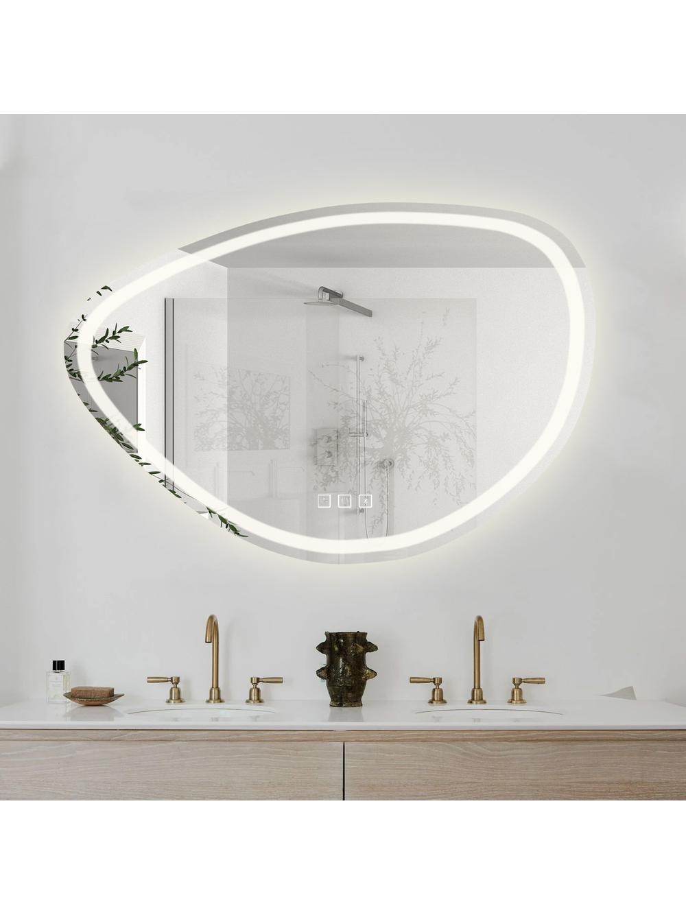 LUSTRO ŚCIENNE LED Z FUNKCJĄ BLUETOOTH 70x100cm FOG