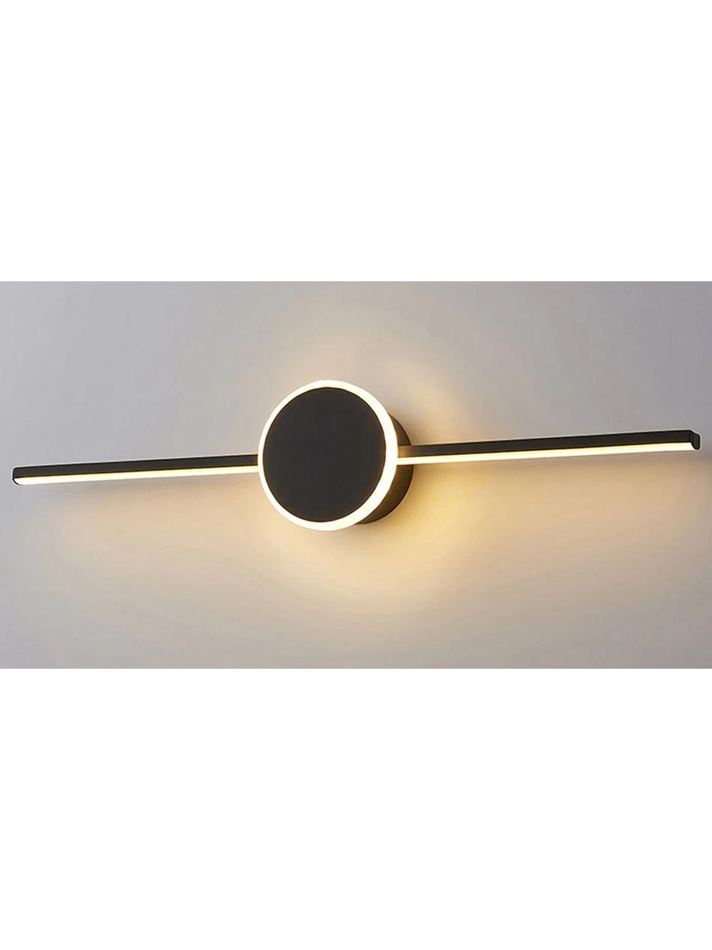 KINKIET ŁAZIENKOWY LED ROUND BLACK 40CM APP848-1W
