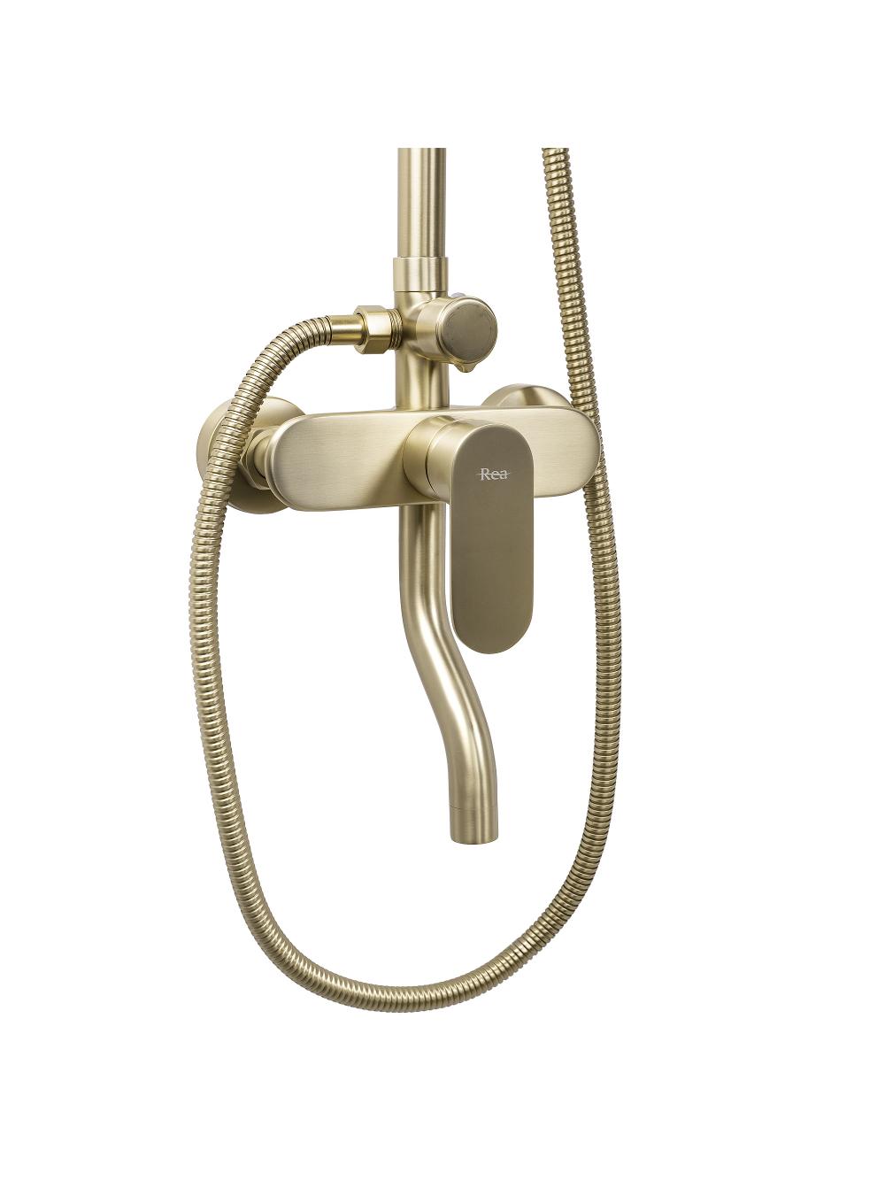 Shower set REA DROP Brush Gold